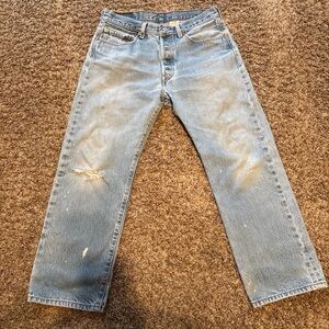 Men's vintage Levi’s 501 XX distressed worn in  Jeans size 36 x 29
